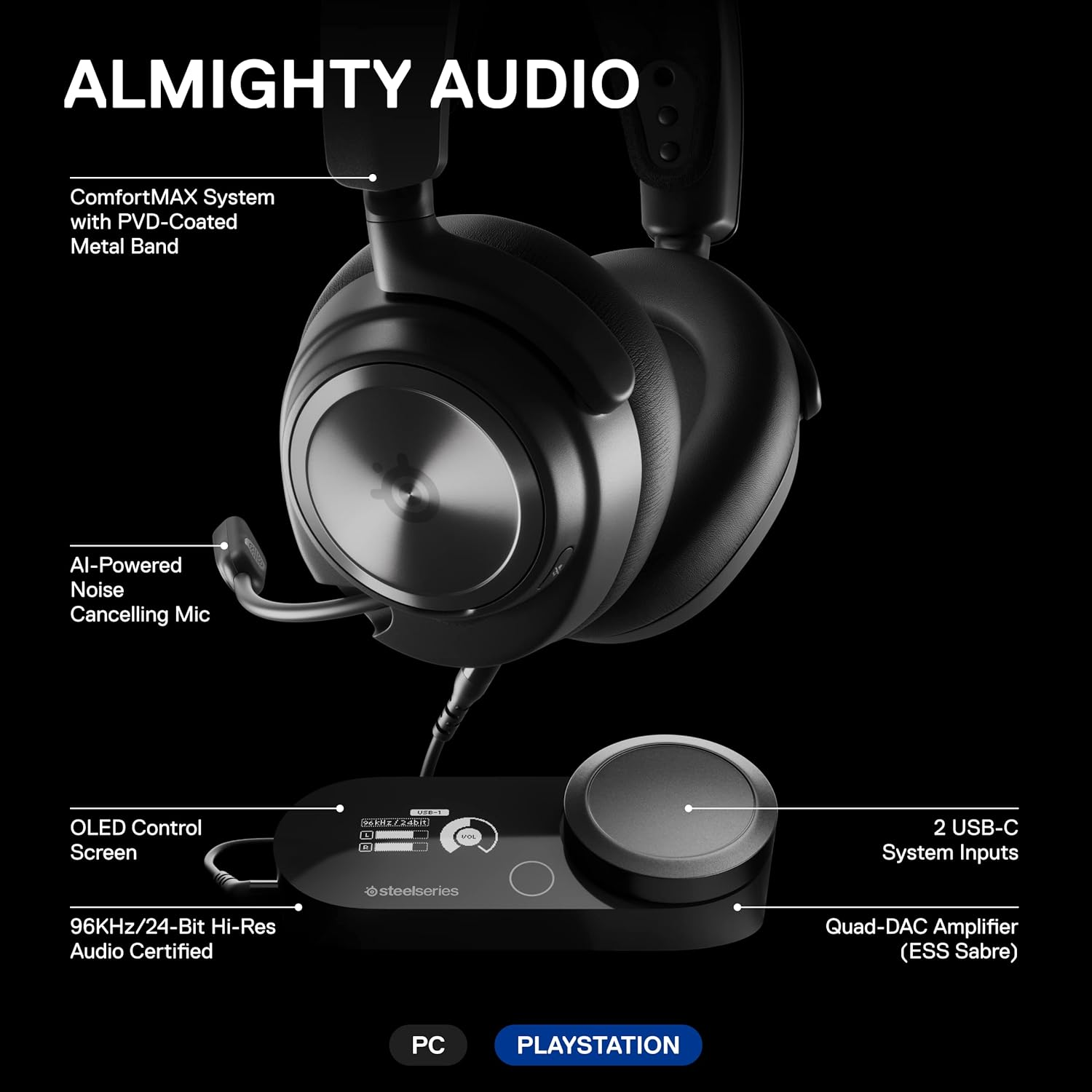 SteelSeries Arctis Nova Pro Multi-System Wired Gaming Headset SteelSeries Arctis Nova Pro Multi-System Wired Gaming Headset